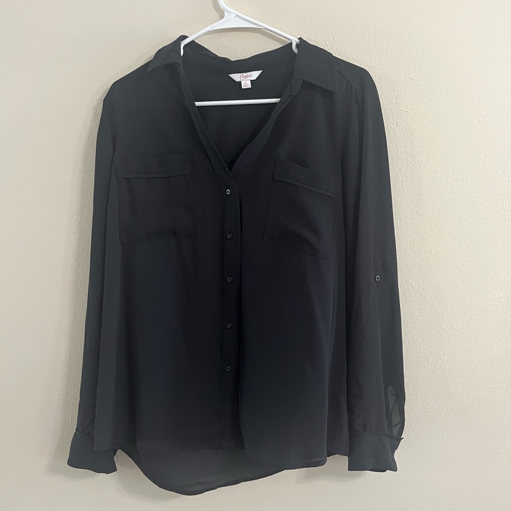 Candie's Classic Black Blouse